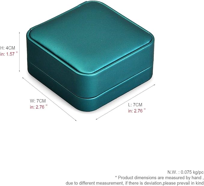Oirlv Green Leather Earring Box Velvet Travel Jewelry Case Small Earring Box Vintage Jewlery Display Portable