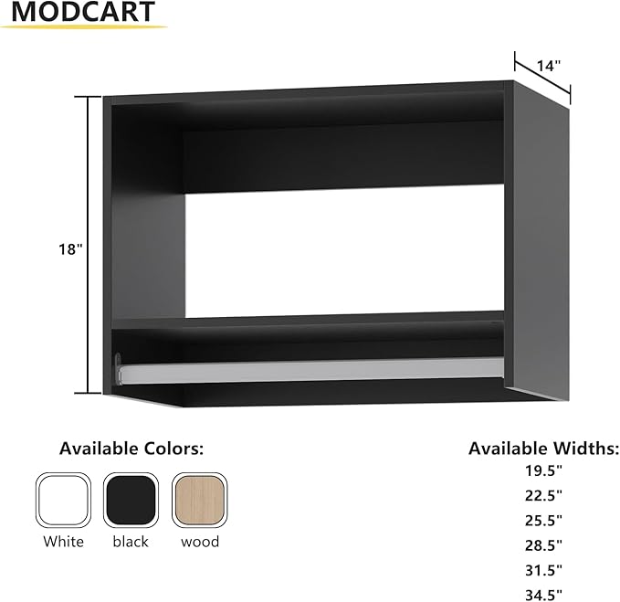 Tall Hanging Closet Unit, Modular Closet System, Wood Closet System Organizer with Storage for Walk In Closets, Clothing Rack Wardrobe Closet for Hanging Clothes, Bedroom, Black, 25.5"W
