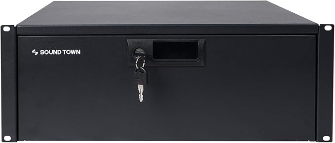 Sound Town 19-inch 4U Locking Rack Drawer, with Protection Foam (STRD-4D)