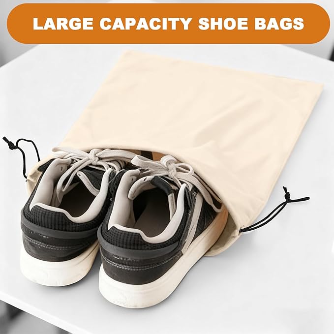 4 Pcs Shoe Travel Bags for Packing, 13.8" x 12.6" Perfect Shoe Bag for Men and Women for Travel