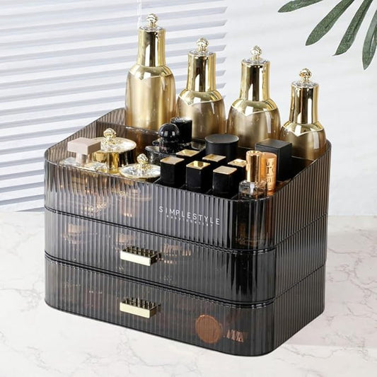 Makeup Organizer with Drawers Stackable Skincare Cosmetic Makeup organization for vanit Bathroom Desk Countertop