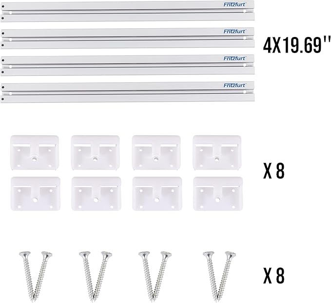 4-Pack Magnetic Tool Holder Strip - 19.7" Wall-Mount Organizer for Garage, Workshop, Workbench & Van Storage