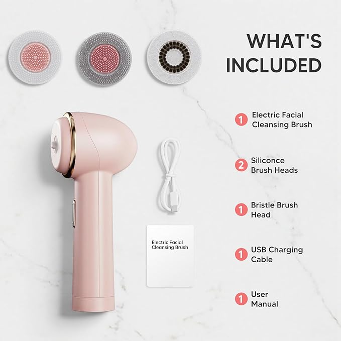 Double Directional Rotating Teenage Cleansing Brush, deep Pore Cleaning Rechargeable Waterproof Cleansing Brush, Trendy Stuff Valentine's Day Gifts