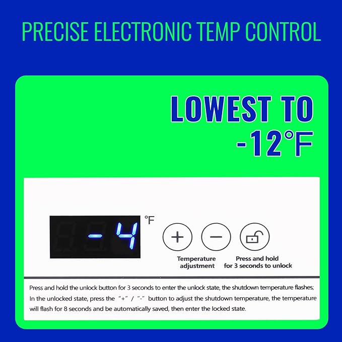 4.0 Cu.ft Chest Freezer with Electronic Panel, Accurate Temperature Display to 1 ℉, White Deep Freezing Machine with 2 Removable Baskets, Compact Size for Any Space