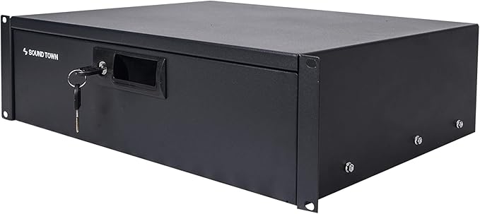 Sound Town 19-inch 3U Locking Rack Drawer, with Protection Foam (STRD-3D)