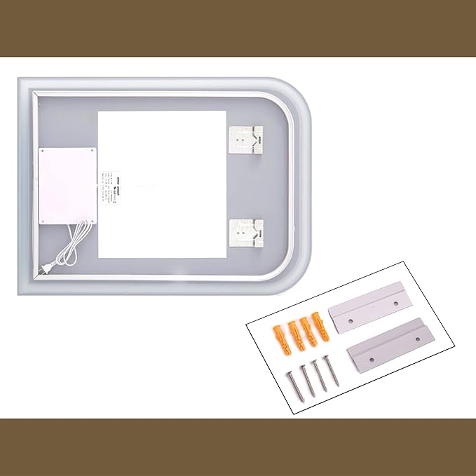 Vanity Mirror with Lights 24x32 inch,Digital Mirror Mirror LED,Anti-Fog,Dimmable & 3 Color Temperature,UL Listed