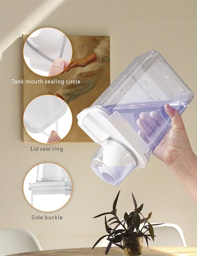 [3 Pack] Liquid Laundry Detergent Dispenser For Laundry Room Organization And Storage, 78oz Large Capacity Laundry Soap Containers With 12 Removable Labels, BPA Free & PET Plastic Clear