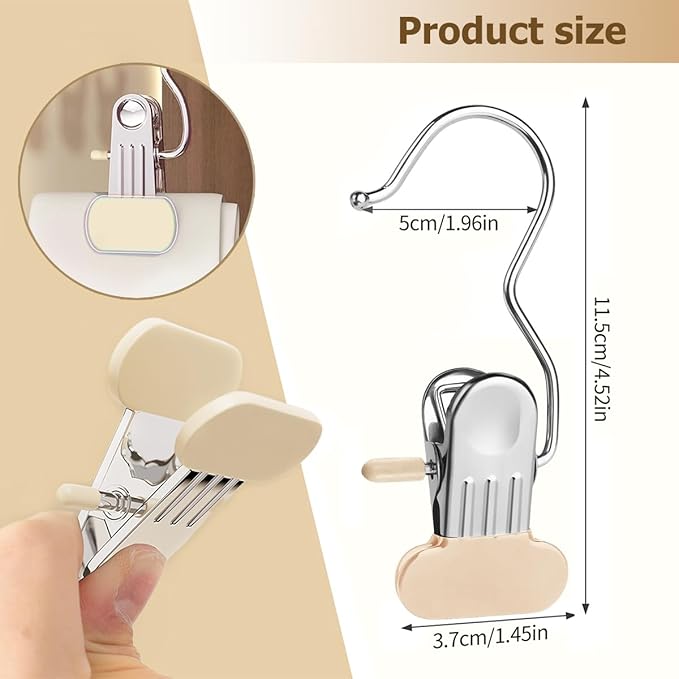 Boot Hangers Clips, 2025 New Heavy Duty Clothes Pin, Multipurpose Boot Hanger with Clips for Closet, Portable Laundry Clip for Travel, Clip Hangers for Pants Hats Socks Gloves (10, Blue)