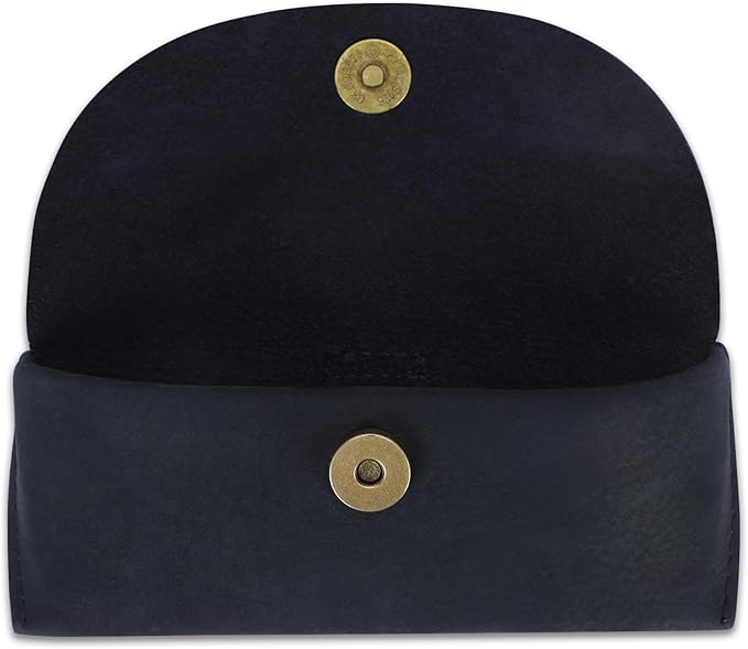 Leather Sunglasses Case Genuine Leather Eyeglass Case Soft Glasses Pouch Reading Glasses Case for Men & Women