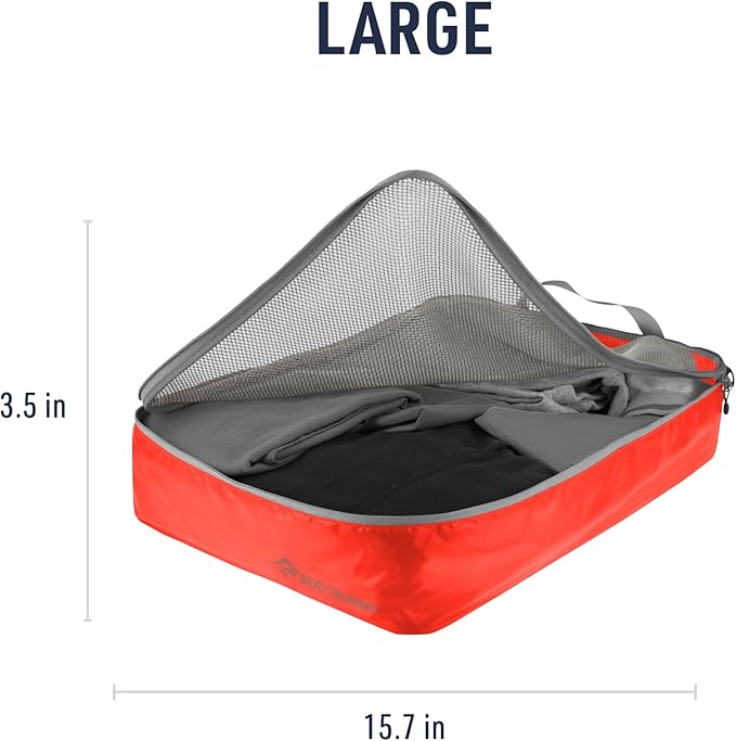 Sea to Summit Travelling Light Garment Mesh Bag Packing Organizer, Large, Spicy Orange