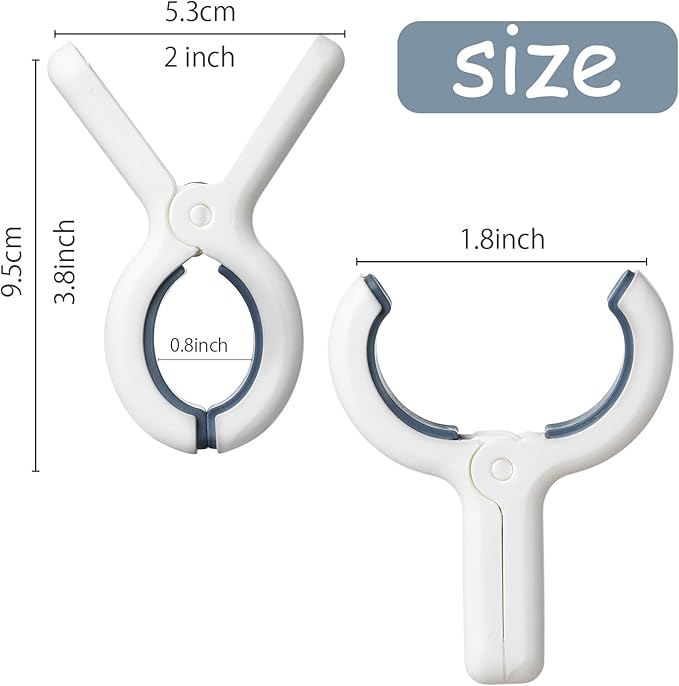 12 Pack Beach Towel Clips with Strong Anti-Rust Springs,Heavy Duty Towel Clips,Plastic Laundry Clothes Pins to Keep Your Towel, Clothes, Blankets to Dry on Clothesline and Hanging Rack (Blue)