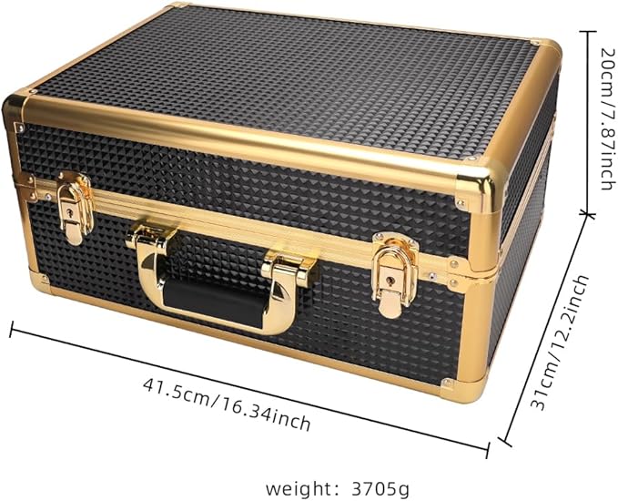 Makuep Train Case,Extra Large See-Through 6 Trays Makeup Box Travel Case Professional Cosmetic Storage for Makeup Artist, Nail Tech, Hairstylists Salon Barber Case