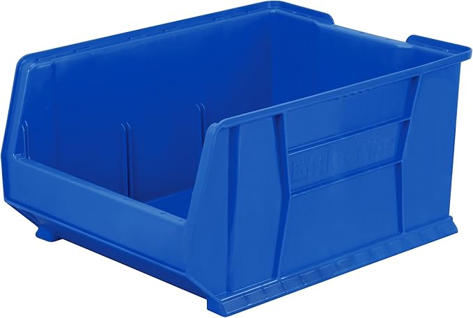 Akro-Mils 30289 Super-Size AkroBins Plastic Storage Bins, Space-Saving Stackable Bins for Garage, Classroom, Warehouse Organization, 24-Inch L x 18-Inch W x 12-Inch H, Blue, 1-Pack