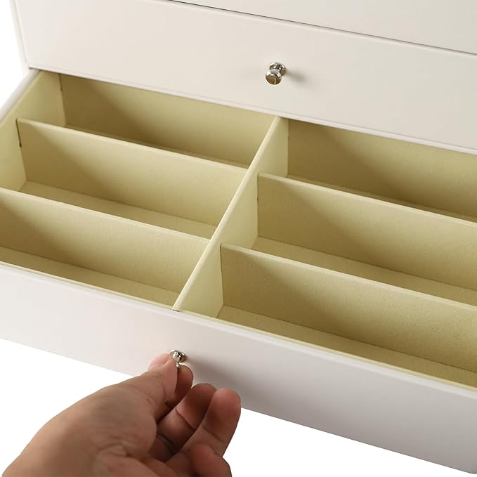 Sunglasses Organizer, Sunglasses Storage Organizer, Eyeglasses Storage Glass Top Lockable Case Organizer Eyeglasses Display Box for Women Men (Black)
