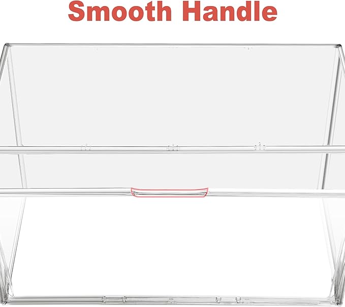 23.6 inch Tall Acrylic Display Case Stackable Boot & Shoe Boxes Thickened Clear Acrylic Display Cases for Collectibles Figures Doll Dustproof Sneakers Helmet Storage Box 13.8'' x 12.2'' x 23.6''