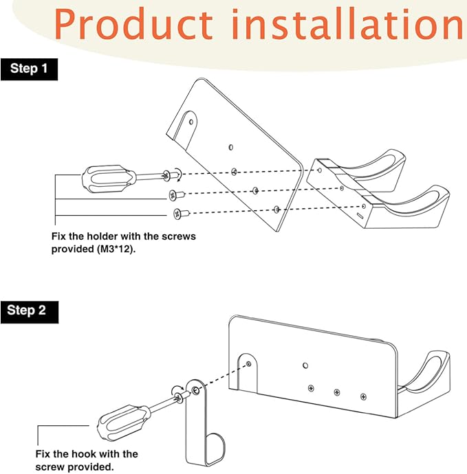 Dyson Hair Dryer Holder Wall Mounted, Hair Tool Organizer Self Adhesive Compatible with Blow Dryer Holder Aluminum HairDryer Holder Wall Mounted for Bathroom Black CHOCHOYAH