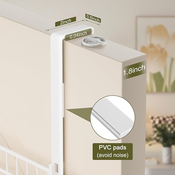 Over The Door Hooks, Door Hanger Towel Rack with 10 Coat Hooks & 2 Mesh Basket, Over Door Storage Organizer for Bathroom, Bedroom, Kitchen, Office, Easy Installation, White