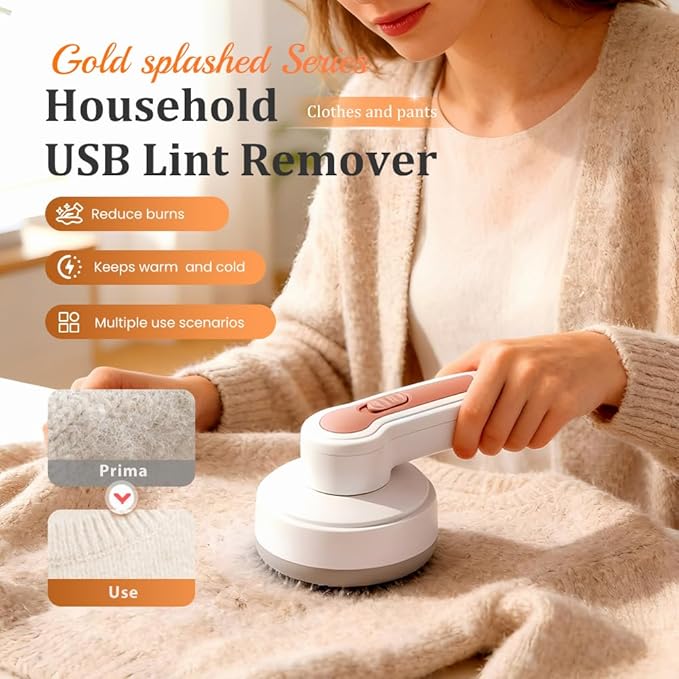 Electric Fabric Shaver and Lint Remover, 2026 New Rechargeable Lint Shaver for Clothes, Electric Sweater Shavers to Remove Pilling for Clothes and Furniture (2 Pcs)