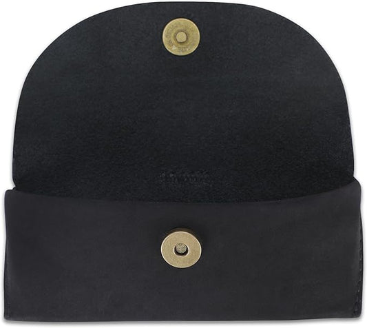 Leather Sunglasses Case Genuine Leather Eyeglass Case Soft Glasses Pouch Reading Glasses Case for Men & Women