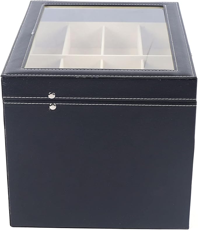 Eapmic 3 layer 24 Slots Eyeglass Sunglass Storage Watch Box Eyewear Accessories Display Glasses Storage Case Organizer (3 layer 24 Slots Style 2)