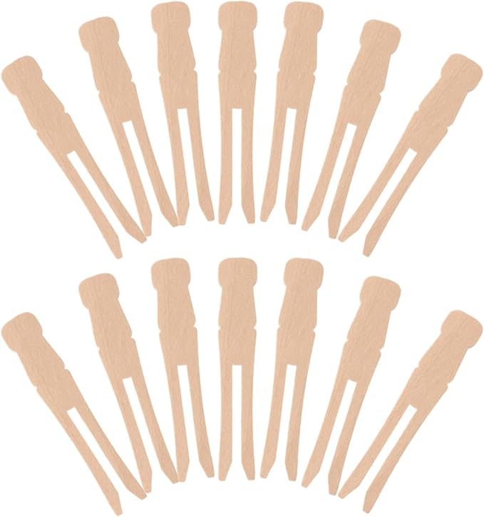PRETYZOOM 100Pcs Wooden Clothespins, Heavy Duty Clothes Clips Clothesline Clamps Pegs for Home Outdoor Laundry Drying Rack Sock Quilt Crafts, Photo Hanging, Food Bag Sealing
