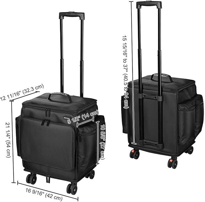BYOOTIQUE Rolling Makeup Train Case Soft Sided Travel Cosmetic Organizer Storage with Travel Make Bag Backpack