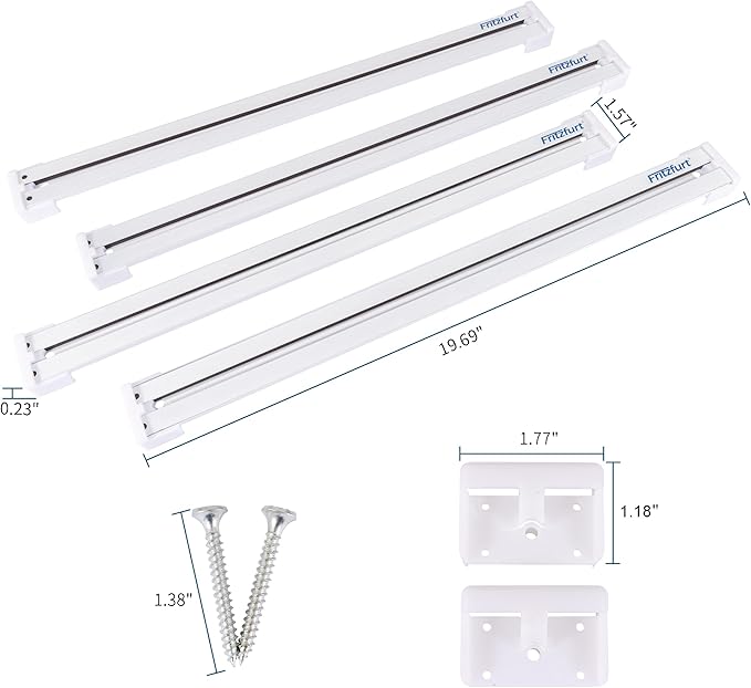 4-Pack Magnetic Tool Holder Strip - 19.7" Wall-Mount Organizer for Garage, Workshop, Workbench & Van Storage