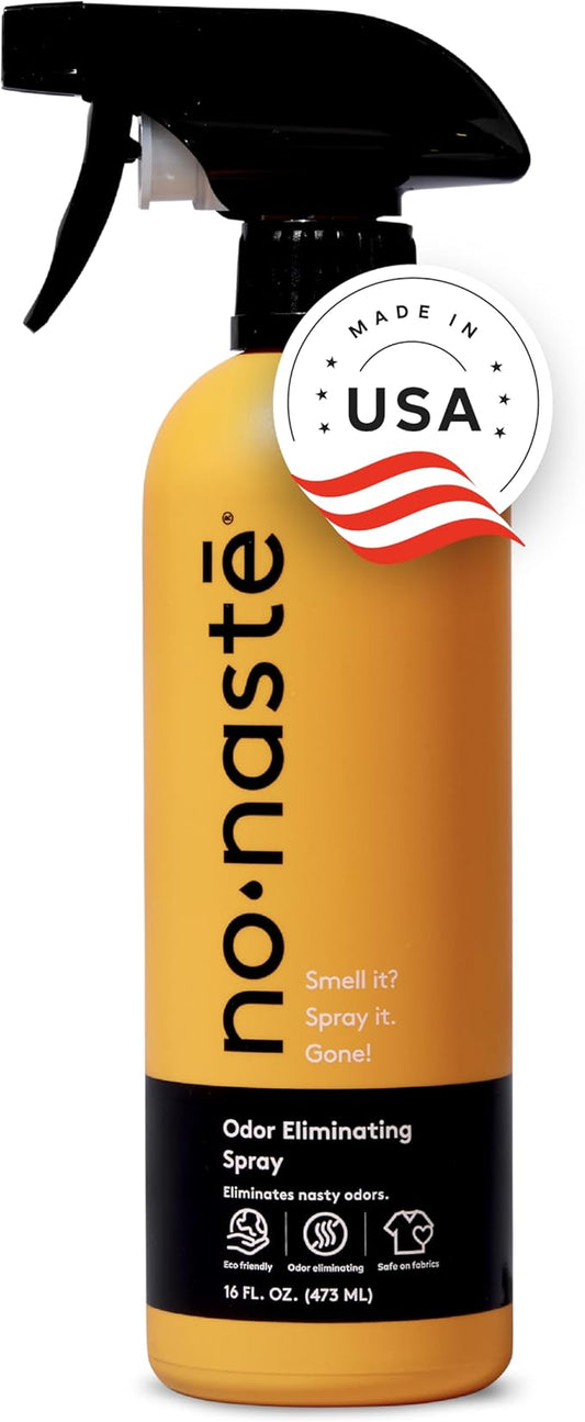 Nonaste Odor Eliminating Spray for Shoes, Gym Bags, Sports Gear & Yoga (16 Oz, Pack of 1) | Long-Lasting Fabric Refresher with Enzymes | Shoe Deodorizer & Gym Bag Deodorizer, Fabric-Safe