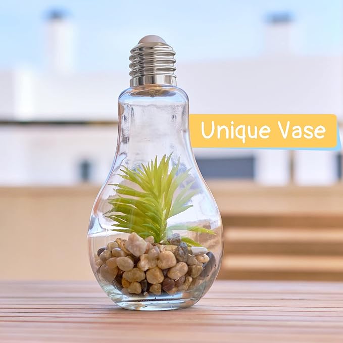 Juexica 108 Pieces Plastic Fillable Light Bulb Ornaments Clear Empty Lightbulb Containers Small Candy Bottles Drink Cups Decorative Jars for Crafts Gifts Party Favors 100 ml (Silver Cap)