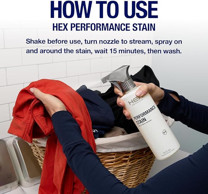 HEX Performance Stain & Stink Remover, Unscented, 44oz (Pack of 2) - Designed for Activewear, Eco-friendly