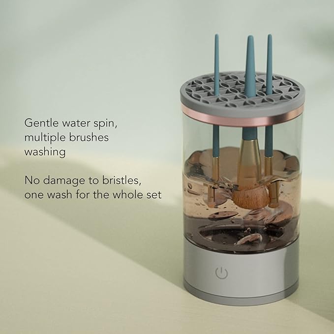 TARSHYRY Electric Makeup Brush Cleaner Machine, Automatic Brush Cleaner Spinner Dryer, Cleanser Tool for All Size Makeup Brushes