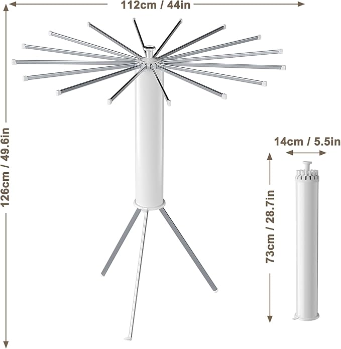 Drying Rack Clothing, Collapsible Drying Racks for Laundry, Portable Drying Rack, Indoor Clothes Drying Rack with 16 Adjustable Aluminum Poles, Clothing Dry Rack for Outdoor, Laundry Room, Indoor.