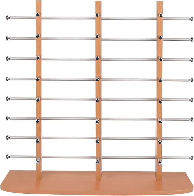 by Polmart Sunglass/Eyewears Display Stand, Maple, Triple Towers, 24-Pair Capacity