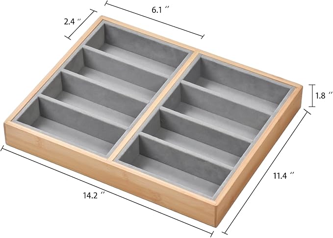 Natural bamboo Glasses Eyeglass Eyewear Sun glasses Sunglasses Box Storage Case Tray Display Showcase Organizer Box