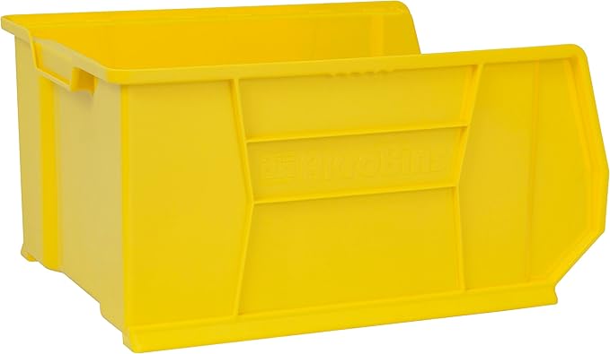 Akro-Mils 30289 Super-Size AkroBins Plastic Storage Bins, Space-Saving Stackable Bins for Garage, Classroom, Warehouse Organization, 24-Inch L x 18-Inch W x 12-Inch H, Yellow, 1-Pack