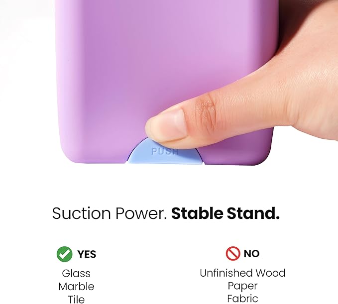 APT 1101 Makeup Brush Holder Travel Cosmetic Bag with Suction Base, Portable Cosmetic Organizer for Travel & Home, Organizer for Brushes, Beauty Tools & Accessories (Lavender)