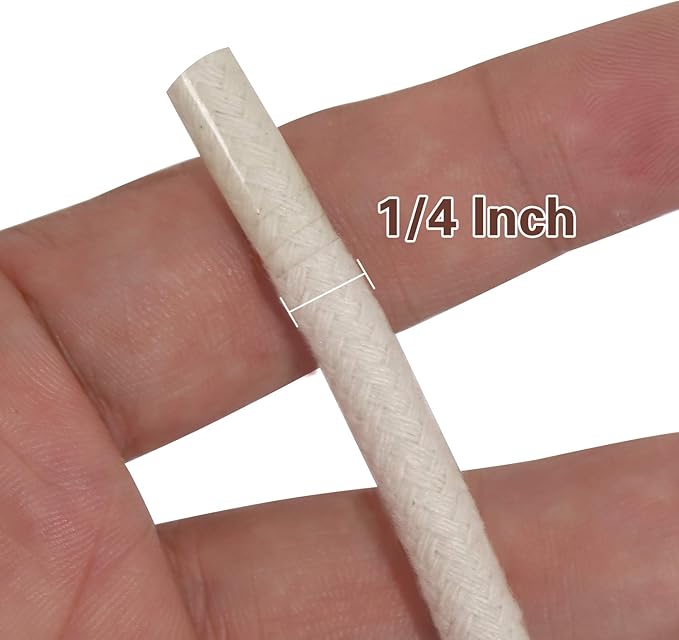 KEILEOHO 328 FT 1/4 Inch Natural Cotton Rope, White Craft Clothesline Cord Craft Knitting Thread String Heavy Duty Wall Hanging Rope for Garden Flower Plant DIY Decoration Clothes Hanger