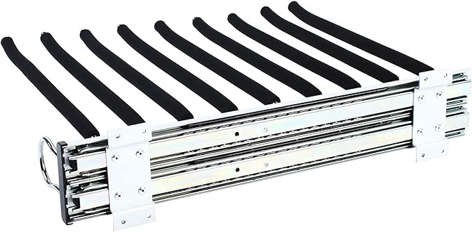 Pull Out Clothes Hanger Trousers Rack Pants Rack Stand Extending Rail Wardrobe Storage Organiser Tie Scarf Rack Pull Out Pants Rack for Closet Wardrobe