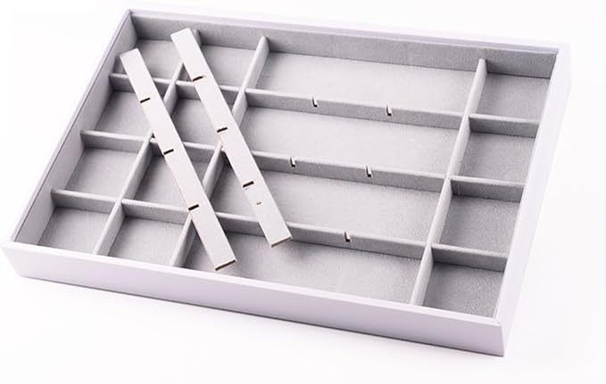 Oirlv Velvet Stackable Jewelry Trays Rings Display organizer Home Storage Trays (24 Grids)