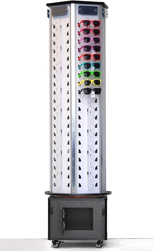 Owl Rotating Display for 120 Sunglasses Rack Holder Floor Stand Mirror 6021