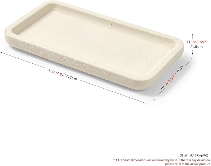 Oirlv Microfiber Jewelry Display Tray Jewelry Display Flat Tray for Rings Earrings Necklace Bracelet Jewelry Photograph Display Catchall （S,Creamy-White）