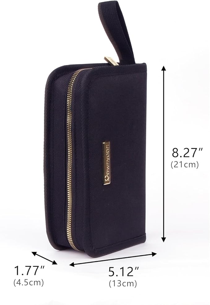 ROWNYEON Lipstick Organizer Case Lipstick Holder Portable Lipstick Bag Travel Makeup Bag Cosmetic Case Large Capacity Lipstick Carrying Case Makeup Artist Lip Gloss Storage Bag