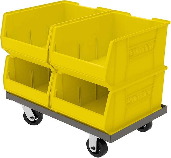 Akro-Mils 30289 Super-Size AkroBins Plastic Storage Bins, Space-Saving Stackable Bins for Garage, Classroom, Warehouse Organization, 24-Inch L x 18-Inch W x 12-Inch H, Clear, 1-Pack