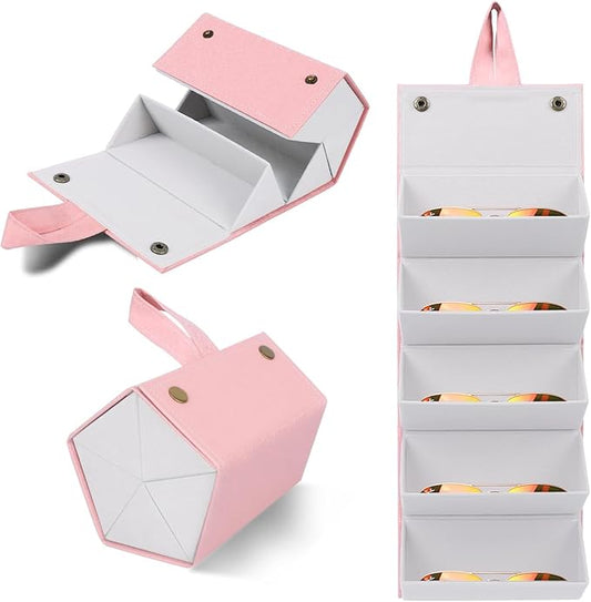 Travel Sunglasses Organizer, Sunglasses Travel Case for Multiple Pairs, Multiple Glasses Travel Case for Women, Men