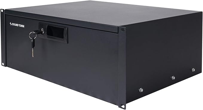 Sound Town 19-inch 4U Locking Rack Drawer, with Protection Foam (STRD-4D)
