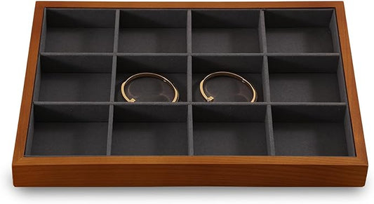 Wood Jewelry Organizer, Grey Jewelry Organizer, Premium Jewelry Tray For Watch, Bangle
