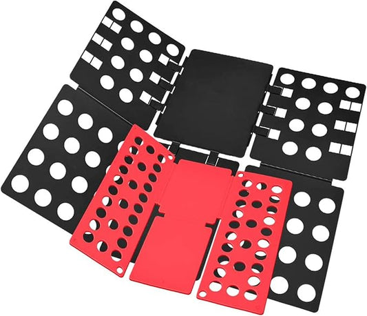 T shirt Clothes Folder Shirt Folding Board Laundry Organizer Easy and Fast for Kid and Adult(BLack&Red)