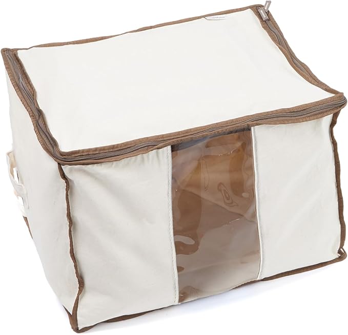Covermates Keepsakes - Canvas Storage Bag - Premium Canvas - Carrying Handles - Dual Zipper Pulls - Indoor Storage, Natural