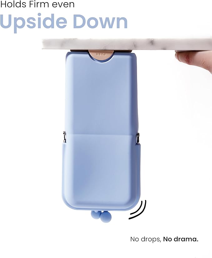 APT 1101 Makeup Brush Holder Travel Cosmetic Bag with Suction Base, Portable Cosmetic Organizer for Travel & Home, Organizer for Brushes, Beauty Tools & Accessories (Cloud Blue)