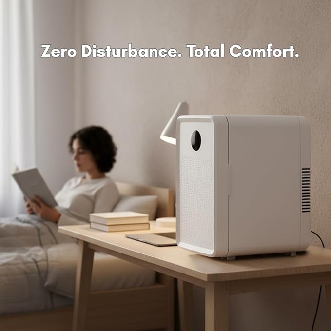 13L/22L Mini Fridge for Bedroom, Personal Small Refrigerator for Skin Care, Cosmetics, 110V/12V Portable Refrigerator Cooler & Warmer for Drinks, Food, Beauty, Makeup, Dorm, Car, Office